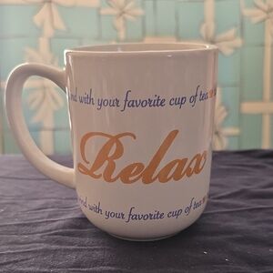 Royal Norfolk White and Orange Relax Mug